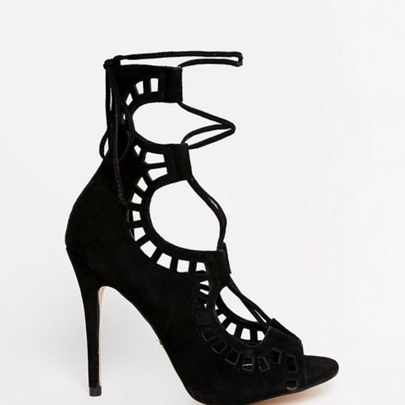 Windsor Smith Gillie Black Suede Lace Up Sandals - Picture 5 of 7